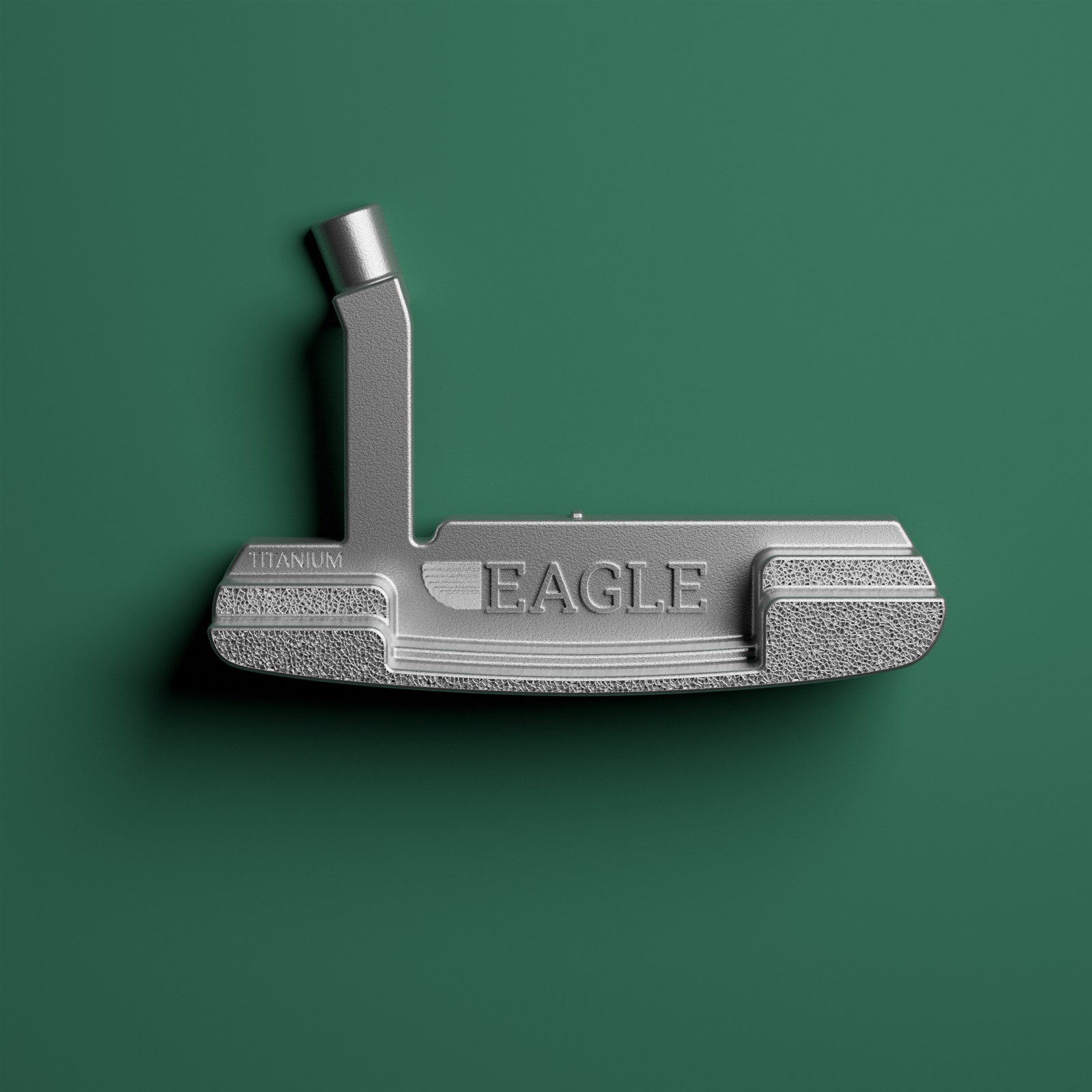 Rendered Eagle titanium putter head with lightweight lattice detailing